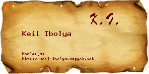 Keil Ibolya névjegykártya