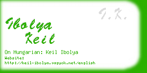 ibolya keil business card